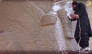 Destruction of Nimrud and Assyrian sites by Isis, Isil, Daesh.